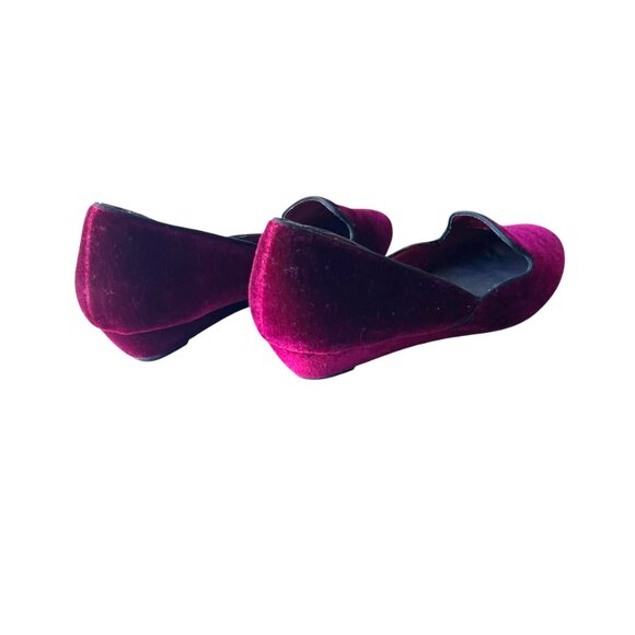 Liz & Co. Burgundy Velvet Slip On Loafers - 8.5 - Picture 4 of 7